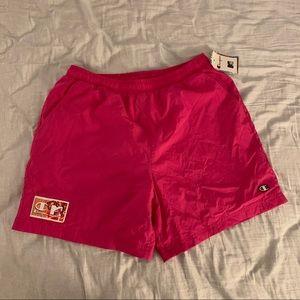 hot pink champion and MTV shorts